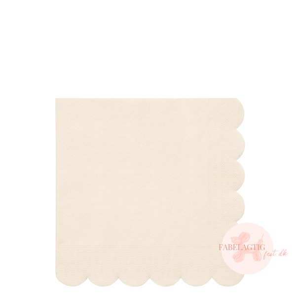 CREMEFARVET SERVIETTER