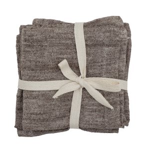 BRUNE STOF SERVIETTER