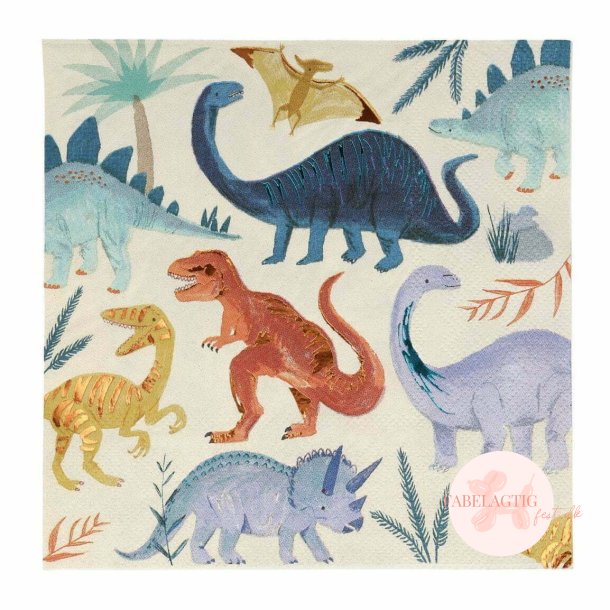 DINOSAUR SERVIETTER 16 STK