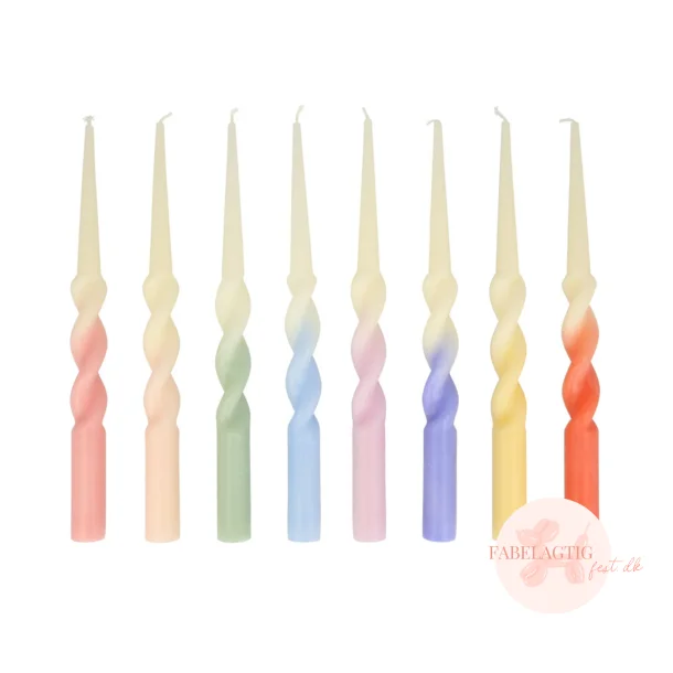 SNOGET REGNBUE STEARINLYS